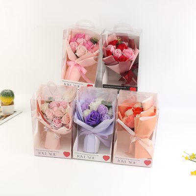 520 Valentine's Day Rose Flower Box Decoration Couple Confession Love Portable Packaging Artificial Flower