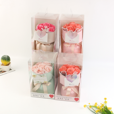 Valentine's Day Soap Flower Mother's Day Gift Soap Flower Exquisite Boxed Event Bouquet Opening Gift Wholesale