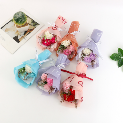 Mother's Day Classic Style Soap Carnation Bouquet Birthday Gift to Give Mom Friends Girlfriends Practical Gift Box