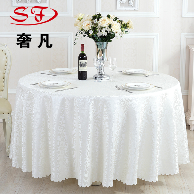 Hotel Tablecloth Hotel Table Cloth round Dining Table Tablecloth Fabric Nordic Jacquard Fabric Factory Wholesale