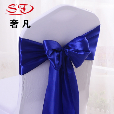 Wedding Celebration Decoration Supplies Lock Satin Ribbon Ribbon Satin Ribbon Decorative Red Chair Back Flowers Elastic Chair Cover Bow
