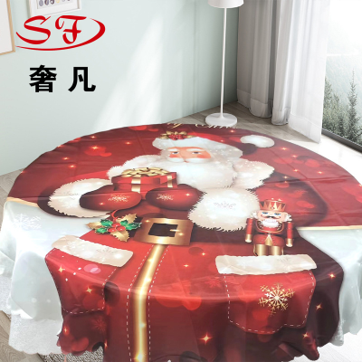 Christmas Tablecloth Restaurant Decoration Christmas Theme Tablecloth Family Christmas Eve Dress up Dining Table Plaid Atmosphere Layout