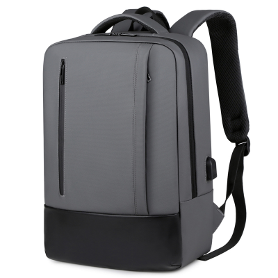 Urban Business and Leisure Backpack Computer Bag, Commuting Large Capacity Leather Film Fabric Cross border Selection