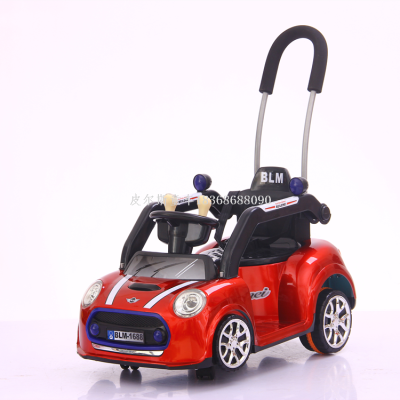 Piears Stroller Children's Tile Car Double Drive Single Electric Children's Balance Car with Light Music Paint