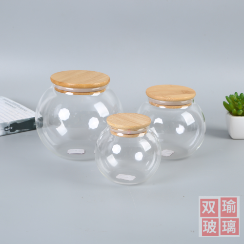 transparent glass ball sealed jar coffee beans storage bottle kitchen cereals storage jar creative tea jar