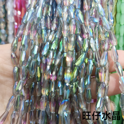 4*9 Mermaid Tears Long Water Drops Crystal Handmade Diy Crystal Ornament Accessories Beads Pendant Ornaments Ornament Factory Direct Sales