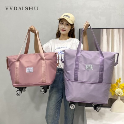[Weiwei Kangaroo] Online Best-Selling Product Large Capacity Waterproof Travel Bag Trolley Bag Trendy Women's Bags One Piece Dropshipping