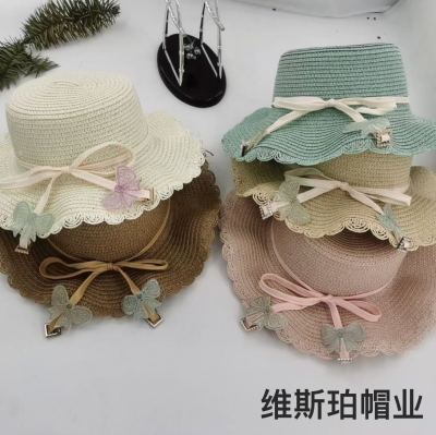 For Spring and Summer Little Daisy Children's Straw Hat Travel Sun Protection Sun Hat Travel Girl Sun Protection Hat Bag Suit