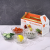 Transparent Household Fruit Salad Bowl Crystal Glass Bowl Diamond Bowl Store Celebration Free Gifts Bowl Set Wholesale