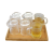 Rose Cup Six-Piece Set Frosted Glass Cup with Handle Transparent Tea Cup Rose Couple Cups Two-Piece Set Gift Packing Wholesale
