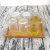 Rose Cup Six-Piece Set Frosted Glass Cup with Handle Transparent Tea Cup Rose Couple Cups Two-Piece Set Gift Packing Wholesale