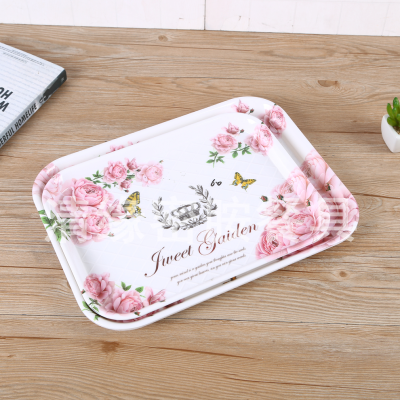 Multi-Specification Melamine Rectangular Tray Household European Water Cup Storage Tea Tray Nordic Fruit Tray Dim Sum Plate