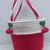 New Cotton String Storage Bag Bucket Bag Cherry Woven Bag Straw Bag Cute Handbag Festive Gift Basket