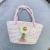 New Small Handbag Handmade Straw Bag Hand Bag Cotton Package Woven Bag Outing Picnic Basket Beach Bag