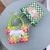 New Dopamine Hand-Woven Bag Vegetable Basket Colorful Small Basket Hand Basket Hand Gift Basket Wholesale