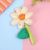 New Fabric Craft Bread Flower SUNFLOWER Handmade Cotton Filling Three-Dimensional Large Lace Bow Purse Accessories One Flower Ornament