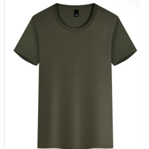 high-end army green round neck t custom printed logo advertising cultural shirt embroidery diy work wear work clothes sports short sleeve