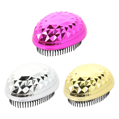 manufacturers customize diamond egg-shaped portable plastic hair comb creative hairpiece comb without handle