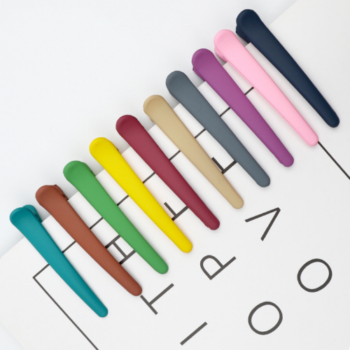 cross-border macaron frosted duckbill clip diy hair dye hairpin barber shop bangs positioning side clip factory wholesale