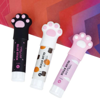 Cute Pet Solid Glue 8G Cat's Paw Shape Cute High Adhesive Handmade Diy Glue Stick Office Student