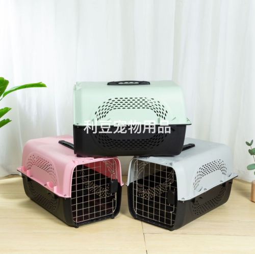 super large pet air box cat large dog cage cat and dog go out portable vehicle-mounted checked suitcase pet supplies