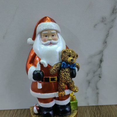 Resin Pure Decoration Red Santa Claus Lollipop Bear Gift Decorations