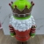 Resin Walnut Soldier Nutcracker Red, White and Green Color Matching Led Decoration Gift