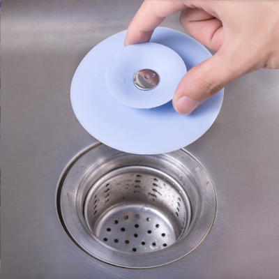 Kitchen Press-Type Deodorant Closed Bounce Silicone Floor Drain Bathroom Anti-Blocking Plastic Water Channel Filter UFO 