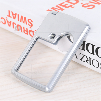Ultra-Thin 3-6 Times Rectangular LED Light Card Portable Resin Optical Lens Mother-Baby Magnifying Glass Famous 