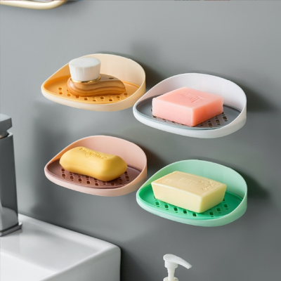 Punch Free Soap Box Wall-Mounted Drain Soap Box Household High-End Bathroom Wall Soap Storage Rack