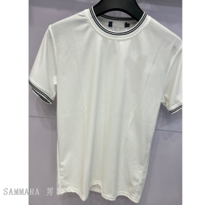 Men's T-shirt Polo Shirt Short-Sleeved Summer Popular Export Cross-Border Wholesale African Arab round-Neck Comfortable Breathable