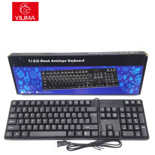 tj-818 wired keyboard in stock russian french arabic english factory wholesale national version oem