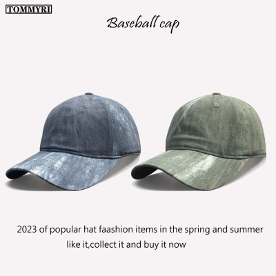 Cross-Border Foreign Trade Retro Worn Looking Washed-out Hat Baseball Cap Soft Peaked Cap Woven Logo Embroidery Printed Logo Sun Hat