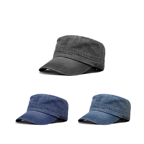 peaked cap men‘s spring， summer， autumn and winter four seasons baseball sun hat flat top military cap sun hat outdoor travel hat