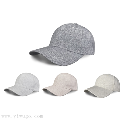 Spring and Autumn Fashion Baseball Cap Light Board Texture Plaid Pattern Peaked Cap