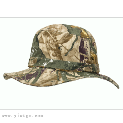 bucket hat outdoor men's big brim fishing sunshade sun protection hat summer outing camping mountaineering camouflage bucket hat