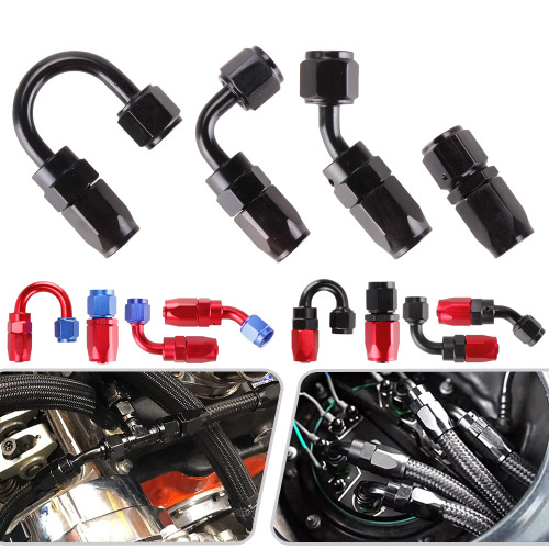 汽车改装AN4AN6AN8AN10AN12 0-180°度快速防渗漏油管接头油冷接头