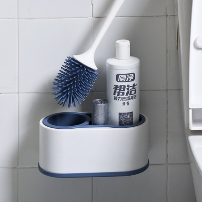 Creative Wall-Mounted Tpr Soft Bristles Toilet Brush Suit