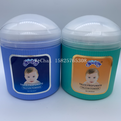 Baby Antiperspirant Talcum Powder Gentle and Dry Away from Red Pp Talcum Powder Plant Fresh with Powder Puff Factory Outlet