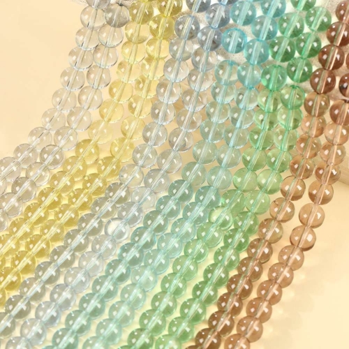 厂家直销 仿水晶高透琉璃珠果冻透珠手工diy手链串珠饰品配件