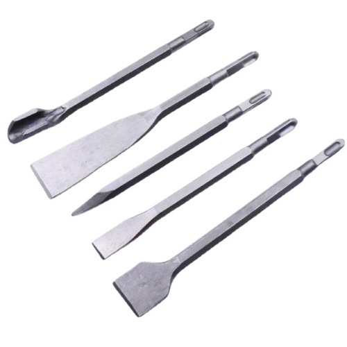 电锤凿子铬钢电镐冲击钻头圆柄方柄六角两槽尖扁凿子水泥墙钻头