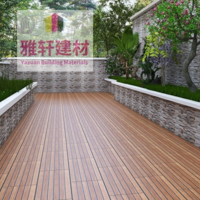 Outdoor Courtyard Floor Tile Imitation Wood Floor Tile Yard Garden Terrace Balcony Floor Tile Outdoor Non-Slip Wood Grain Brick