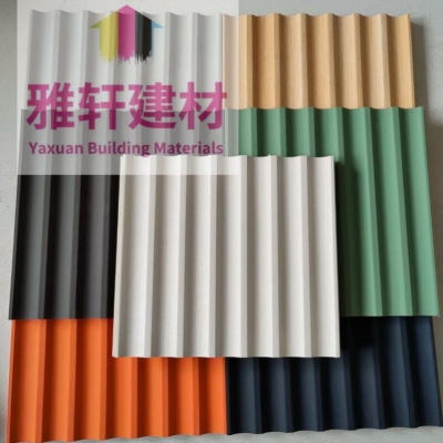 Bamboo Fiber Inner Groove Inner Tile Grating Plate PVC Wave Mold Board Semicircle Decorative Board Ecological Board Wholesale