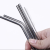 Reusable BPA-Free Metal, Thick, Long, Dishwasher Safe Stainless Steel Drinking Straws, 8.5 Inches (2 Bend and 2 Straight and 1 Cleaning Brushes) (1 Set)