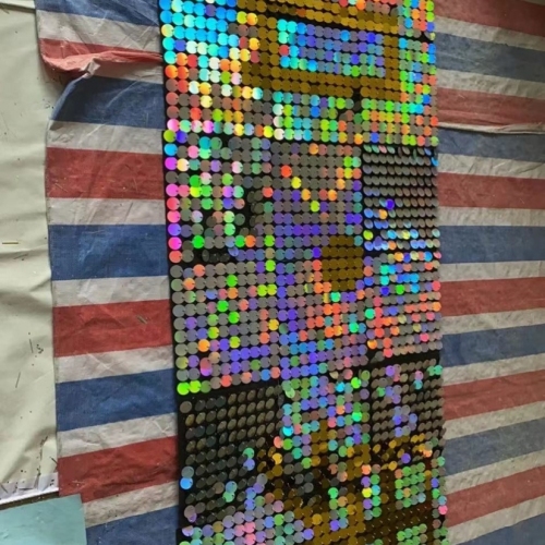 zhihan sequins colorful pneumatic board pneumatic board sequins party gathering square tinsel curtain celebration background wall