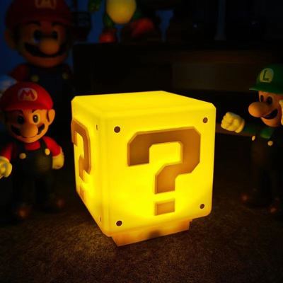 Led Question Mark Light Sound Charging Small Night Lamp Bricks Mario Question Mark Light