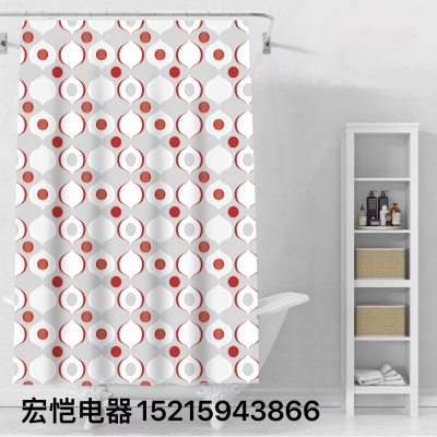 New Peva Shower Curtain Set Punch-Free Waterproof and Mildew-Proof Bathroom Curtain Partition Curtain Bathroom Bath Partition Bath Curtain