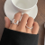 Zhiyun Argent Pur Single Circle Female Personality Letters Exaggerated Ins Niche Open 925 Sterling Silver Ring Does Not Fade Ornament