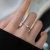 Zhiyun Letter Simplicity All-Match Super Hot New Hand Jewelry Women 925 Silver Ring Non-Fading Niche Accessories Wholesale