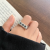 Zhiyun 925 Sterling Silver Ring Personalized Heavy Industry Cross Hip Hop Cool Handsome Open Ring Non-Fading Ornament Wholesale